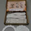 Wooden Vase Kit for Lego Roses Cherry Blossom Sunflower Tulips Daffodils Lotus Cute Flower Vase for Lego Bouquet Arrangement Home Decoration for Women Adults(White)