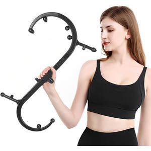 Back Hook Trigger Point Massager Tool, Handhold Self Massage Cane Therapy for Back Neck Shoulder Pain Relief, Deep Muscle Knots Massage for Women Men