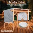 Universal Pergola Replacement Canopy Outdoor Canopy Shade Cover Waterproof Shade Top Cover for Outdoor Patio Porch Backyard(16 x 10 ft,Gray)