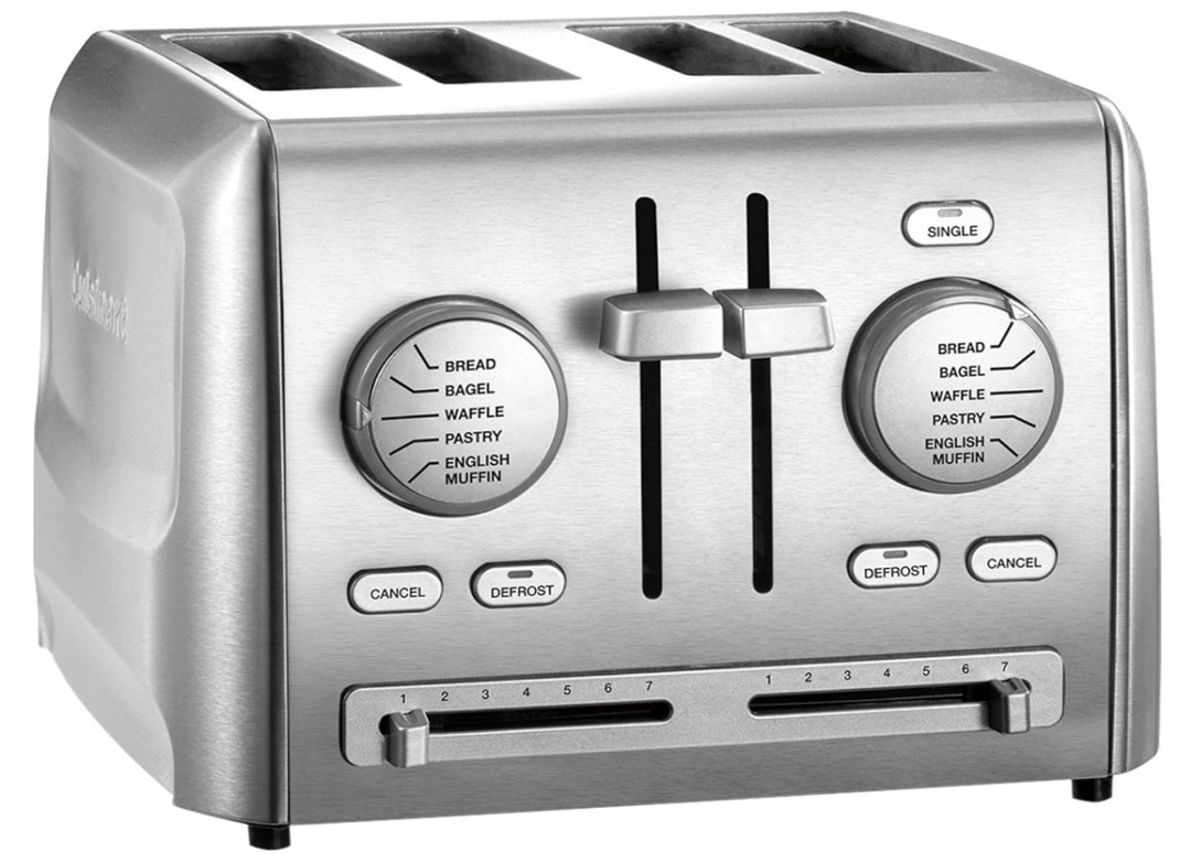 Cuisinart CPT640P1 4Slice Custom Select Toaster, Stainless Steel
