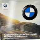 BMW 36122455269 Floating Center Caps Compatible with All Original Alloy Wheels with 5x120 Bolt Pattern 65mm Roundel (Set of 4)