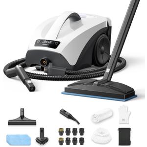 Steam Cleaner: 40s Fast Heating-0.66Gal (2.5L) Large Tank-21 PCS Kit-No Cooling-Refill Anytime-Detachable Hose Multi Portable Steamer Mop for Home Car Bed Furniture Tile Grout Floor Cleaning