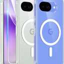 FNTCASE for Google Pixel 10a Case: Magnetic Military Grade Drop Protection with Screen Protector Anti Yellowing Cell Phone Cover - Rugged Shockproof Protective Bumper Transparent Cases(Clear Magsafe)