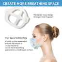 16Pcs Face Bracket for Mask -3D Mask Bracket -Face Mask Internal Support Frame, More Space for Comfortable Breathing, Lipstick Protector Washable Reusable