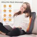 Back-Massager, Rolling Up and Down Back Massager with Heat 4D Kneading & Red Light Therapy for Pain Relief Deep Tissue, Ultrathin Shoulder Massager Gift for Women Mother's Day Father's Day (Black)