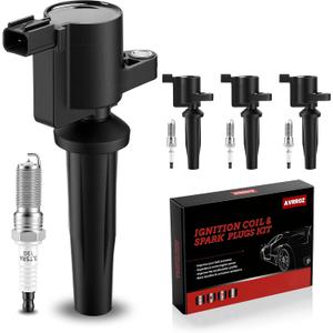 UF621 Ignition Coil Pack and Iridium Spark Plugs Set of 4, Compatible with Ford Fusion 2010-2020 2.0L/2.5L, Escape 2009-2019 2.0L/2.5L, Transit Connect, Replaces 9E5Z12029A, C1658, GN10507