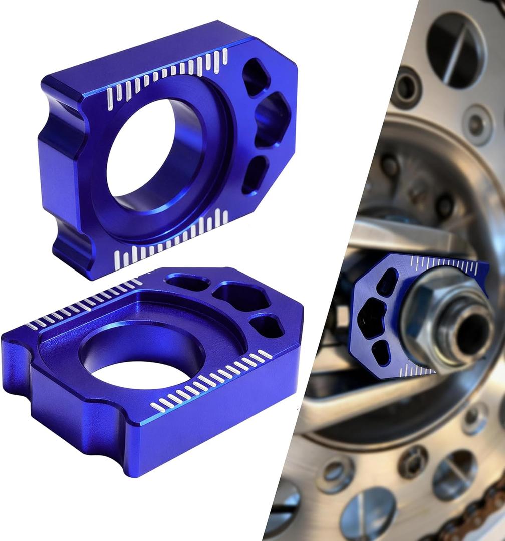 JFG RACING Dirt Bike Rear Axle Block,CNC Chain Tensioner Adjuster for YZ125 YZ250 09-24/YZ250FX 15-23/YZ250X YZ450FX 16-23/YZ125X 20-23/WR250F 09 11-13 15-18 20-24 (Medium)