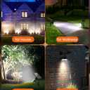 Solar Spotlights Outdoor Waterproof IP67,Cool White LED Floodlight,4 Pack,360Adjustable Prowered Panel,3 Lighting Modes,Garden Decor Outside Spot Lights Focus for Yard/Landscape/House/Lawn/Patio/Tree