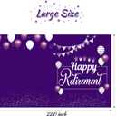 3 x WATINC Retirement Party Decorations Jumbo Guest Book, Purple Congrats Retired Guest Book, Large Message Card Farewell Goodbye Signature Poster Gift for Coworker Office Men Women