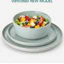 vancasso ANYA 24 Pieces Plates and Bowls Set, Mint Green Dinnerware Sets, Reactive Glaze Dishes Set for 8, Ceramic Dishware Sets Kitchen Dinner Set, Microwave & Dishwasher Safe