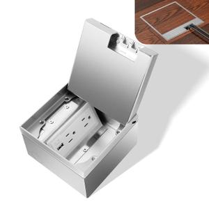 KYHSHJ Recessed Flat Hidden Socket Kit with Recessed Duplex 15A and One 5V 1.5A USB Charging Ports.Corrosive Resistant Hardware,Silver (Hidden single-row insert)