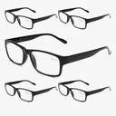 Gaoye Professional Reading Glasses for All Day - Computer Readers with Blue Light Protection - Value Pack 5  +5.5