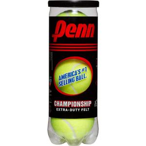 Penn Championship Tennis Balls - Extra Duty Felt Pressurized Tennis Balls - 6 Cans, 18 Balls, One Size