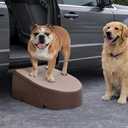 Pet Gear Stramp Stair and Ramp Combination for Dogs/Cats, Easy Step, Lightweight/Portable, Sturdy, Easy Assembly (No Tools Required), Dark Brown