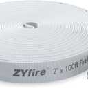 ZYfire Fire Hose - 2" ID x 100 FT Single Jacket EPDM Firefighter Hose with M  F NST/NH Aluminum Couplings 750 PSI Burst Pressure Lightweight for Use in Firefighting