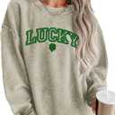 MARZXIN Women 2026 Holiday Casual Mardi Gras Sweatshirts Long Sleeve Sequin Sweatshirt Fashion Glitter Hoodies Outfits (XL)