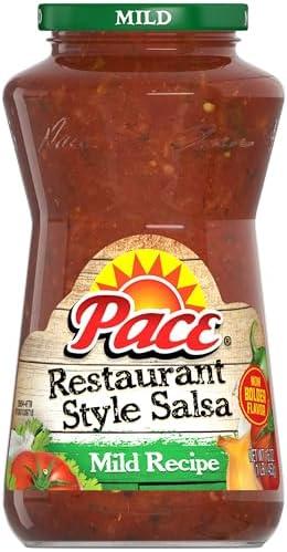 Pace Salsa, Restaurant Style, Mild Recipe, 16 oz Jar Pack of 12, BB 7 OCT 2025