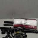 LETSTRY 5FT Black Flag Pole Kit for Outside House with American Flag & Solar Light,1" Thickened Stainless Steel Wall Mount Flagpole with 180Adjustable Bracket for Residential Outdoor Porch