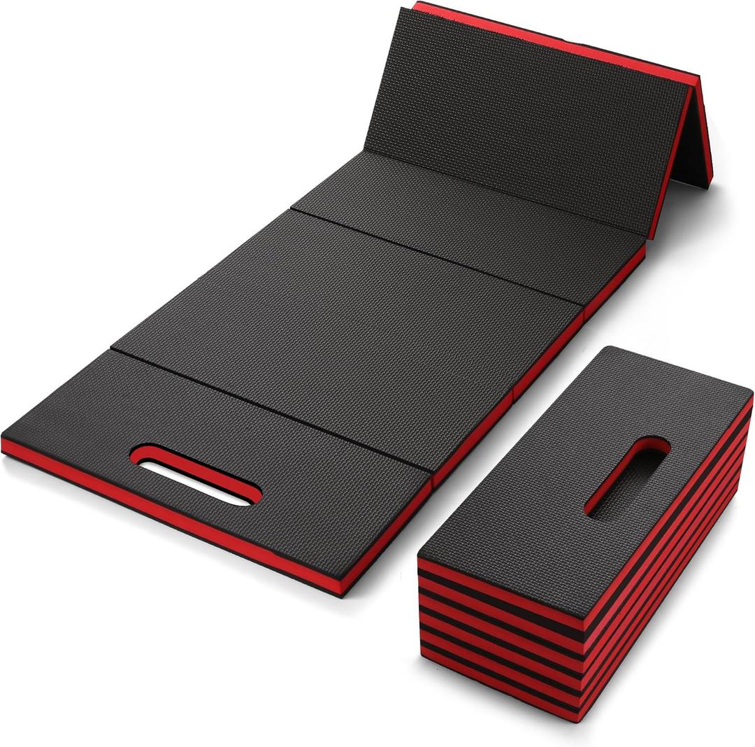Foldable EVA Utility Mat with Handle & Strap, 45" × 15.8" High Density EVA Foam Kneeling Pad for Garage Work, Workshop