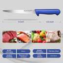 DRAGON RIOT Premium Fish Fillet Knife 8 inch Boning Knife for Meat Cutting Stainless Fish Fillet Turkey Carving Knife