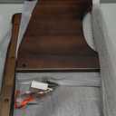 Wooden Step Stool (16.5" D x 12" W x 6.5" H) No Assembly Needed, Bed Steps for High Beds for Adults - Natural Solid Wood One Step Stool, Heavy Duty- Holds up to 600Lbs- Perfect Safety (Walnut Color)