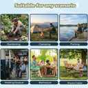 Foldable Backpack Stool,Folding Chair with Storage Pouch,Pocket Chair Can be rotated 360 ,Pocket Chairs for Adults 264 lbs,Ultralight,for Camping, Fishing, Hiking, Travel, Picnic (2026 new model)