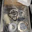 Pro 36 Stainless Steel Utility Sinks, Freestanding Rectangular Laundry Room Sinks, Upgrades Hoses and Drain Kit, Black Commercial Sink for Garage, Outdoor (Black Freestanding Utility Sink) (36 x 21 x 37)