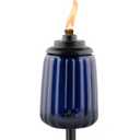 TIKI 65" Twilight Box Steel/Glass Outdoor Torch Blue