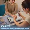 Karite Nail Dust Collector, Upgrade Vacuum Dust Collector with Filter & 30pcs Papers, 5000RPM Power Suction, 6000mAh Rechargeable Dust Collector Nail Tech, Cordless for Easy Use and Cleaning