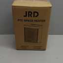 JRD 10inch PTC Space Heater with 80Oscillation, Thermostat, 12h Timer, Fast Heat, Eco Mode, Remote, 1500W Small Quiet Safe Room Electric Heater, Portable Desk Heat for Office Bedroom