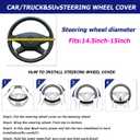 BELOMI Car Steering Wheel Cover, Breathable Leather Vehicle Steer Wheel Protective Guard with 3D Honeycomb Hole, Anti-Slip Steer Wheel Protector, Universal Automotive Accessories (Red) (Black/Red-2)