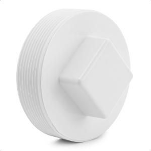 Cinsda 3" PVC Sewer Cleanout Plug, NPT Male Threaded Flush Drain Cap for Drainage Piping Systems, Waste Water Pipe Access Cover