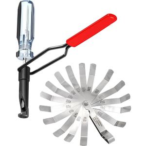 Valve Lash Adjustment Tool for 10mm Jam Nut,with Angled Feeler Gauge, Slotted Valve Adjusting Stud, Compatible with Honda,Toyota,Nissan and Other Japanese Car Engines