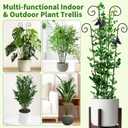 2 Pack 30 Inch Taller Plant Trellis for Potted Climbing Plants Indoor,Expandable Metal Garden Trellis for Climbing Plants,Flowers Vine Ivy, Sturdy Houseplant Support for Potted Plants with Ties