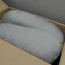 Momcozy Pregnancy Pillows with Cooling Cover, U-Shaped Full Body Maternity Pillow for Side Sleepers 57 Inch - Support for Back, Hip, Belly, Legs for Pregnant Women