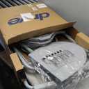 Drive Medical 11148-1 Folding Steel Bedside Commode Chair, Portable Toilet, Supports Individuals Weighing Up To 350 Lbs, with 7.5 Qt. Bucket and 13.5 Inch Seat, Grey (Grey)