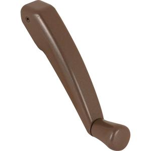 Prime-Line TH 22243 Folding Crank Handle for 11/32 In. Spindle Casement and Awning Window Operators Low-Profile Design for Unobstructed Use of Blinds Diecast Zinc, Bronze Finish (Single Pack)
