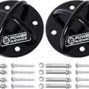 POWER GUIDANCE Wall and Ceiling Mount Bracket for Suspension Straps, Gymnastic Rings, Yoga Swings & Hammock Resistance Band Battle Rope (Black (set of 2))