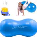 Peanut Ball for Physical Therapy 90 * 45cm with Pump, Lancisism Exercise Yoga Ball Enhance Balance Flexible Seating for Kids Adults Core Strength Training Labor Birthing (Blue)