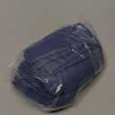 Chyhomenyc Bennet 2 Panels Blue Kitchen Curtains 24 Inch Length Tier Curtains, Faux Linen Textured Small Cafe Curtains, Light Filtering Short Window Curtains for Bathroom Basement, 30x24 Inch