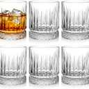 ZEAYEA Set of 6 Whiskey Glasses, 12 oz Old Fashioned Glasses Bar Tumblers, Thick Weighted Bottom Rocks Glasses, Clear Bourbon Glass Lowball Glass for Drinking Scotch, Cocktail, Rum