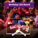 Lumi Board Led Drawing Tablet LED Board with Colors Acrylic Dry Erase Board with Adjustable Stand Led Notes Board with 7 Markers Halloween Decor Gift (30 cm x 20 cm (11.81" x 7.87"))