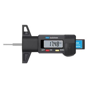 ALLmeter Digital Tire Tyre Tread Depth Gauge 0-25.4mm Range, 0.01mm Resolution, Large LCD Display, Handheld Measuring Tool for Car Motorbike Tires