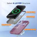 Miracase Magnetic for iPhone 15 Pro Case, [Soft Anti-Scratch Microfiber Lining], Compatible with MagSafe, Liquid Silicone Shockproof Drop Protection Phone Case for 15 Pro, Blackcurrant