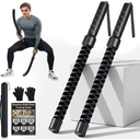 Weighted Ropeless Battle Ropes, Heavy Duty Portable Cordless Battle Ropess for HIIT Workouts, Cardio & Muscle Training, LowImpact Cardio Training for Men & Women with NonSlip Gloves