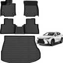AIPOIL Floor Mats & Cargo Liner Set for 2022-2026 Lexus NX/NX250/NX350/NX350 F Sport All Weather Protection TPE Anti-Slip Car Full Set Custom Car Mats Accessories - Black