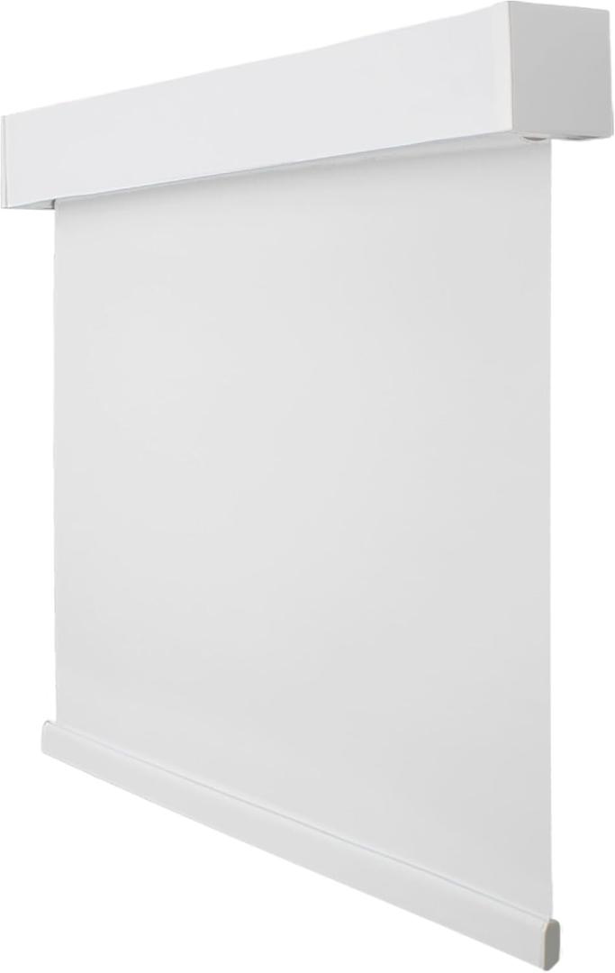 Calyx INTERIORS Blackout Roller Shade with Valance, Thermal Insulating Blind, Cordless, 32.5" W x 60" H, Simple White