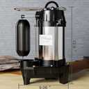 LANCHEZ 1/2 HP 5200 GPH Submersible Sump Pump Cast Iron and Stainless Steel with Integrated Vertical Float Switch, Sewage/Effluent Pump for Basement, Basin, Sewage System, 1-1/2" NPT Discharge