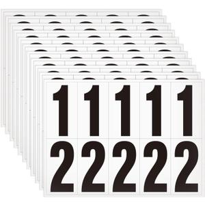 1.5 inch Self Adhesive Numbers for Mailbox, House Numbers, Reflective Mailbox Number, Trash Cans Number, for Outside, 120 PCS (Black/White)