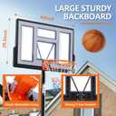 Sweetcrispy Portable Basketball Hoop Outdoor 6.1-10FT Adjustable Height, 44 Inch Shatterproof Backboard/Shock Absorbent Rim, Fillable Base, 2 Wheels for Backyard/Driveway